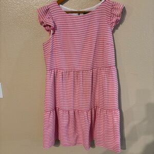 Pink Striped Jessica Howard Pink with white stripes 
Size 14
length 34
P2P